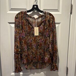 Ramy Brook Floral shimmer blouse